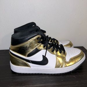 Nike Air Jordan 1 Mid SE ‘Metallic Gold’ Size 9